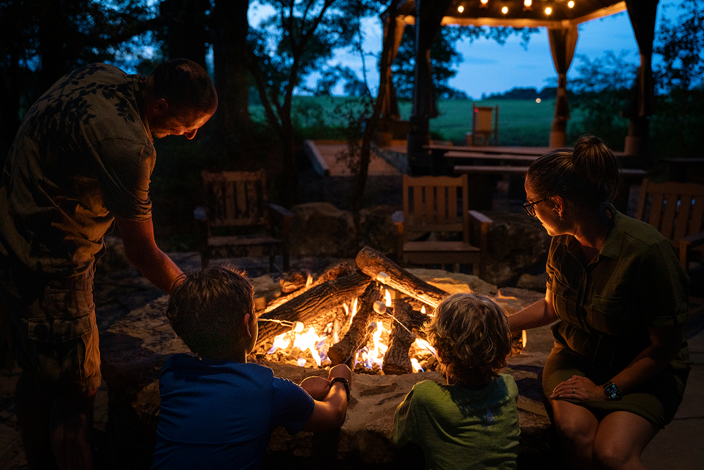 Family time at the campfire