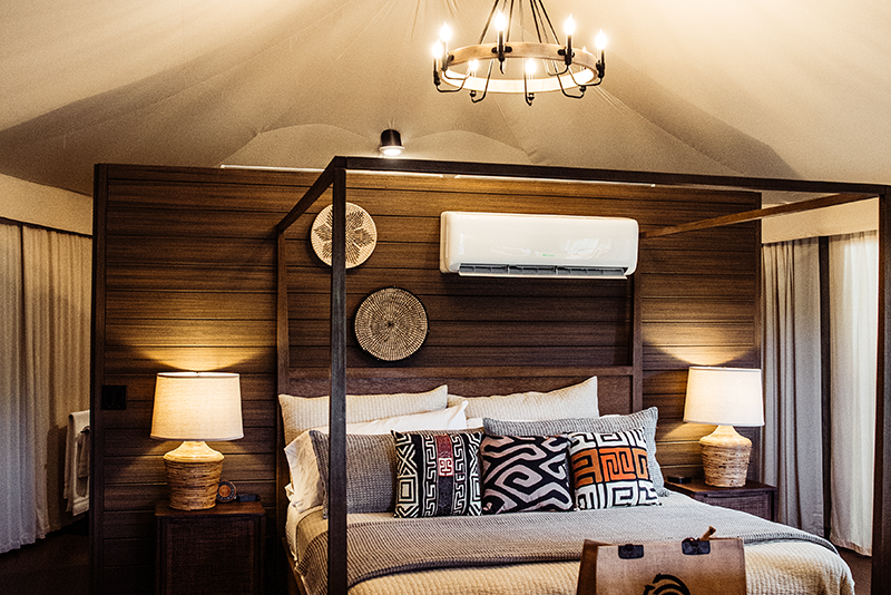 Safari tent bedroom