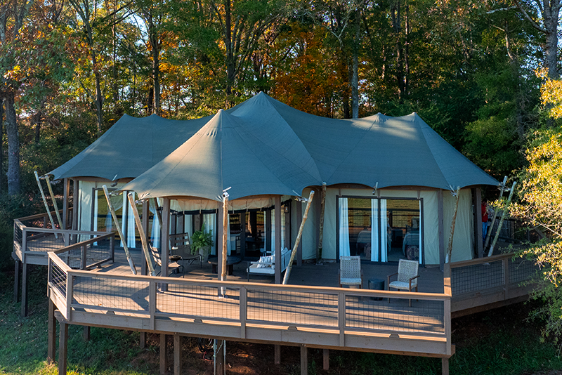 Safari tent exterior